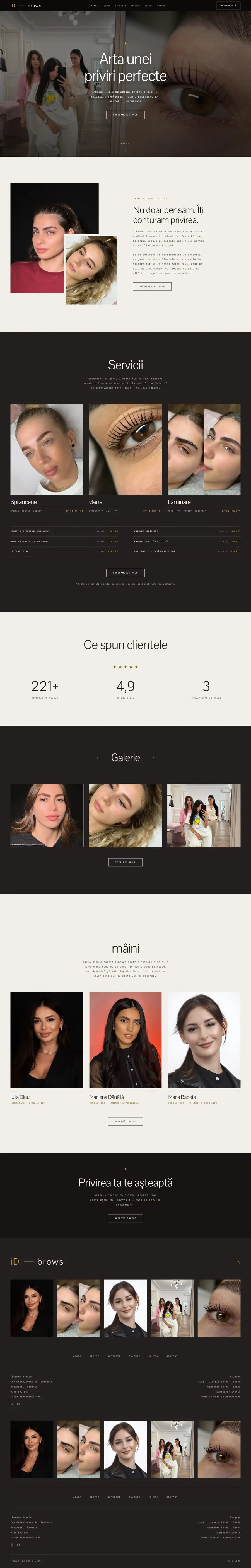 Pagina completă a demo-ului iDbrows Studio